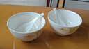 高顏值家用銀杏時(shí)光米飯碗大面碗陶瓷餐具家用新骨瓷陶瓷碗 銀杏時(shí)光 4.5英寸2碗2白勺 曬單實(shí)拍圖
