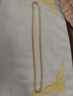 周生生 黃金項鏈足金側身扁平素鏈古巴鏈鎖骨鏈82566N計價(jià) 45厘米 - 17.8克(含工費400元) 曬單實(shí)拍圖