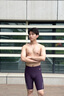 美津濃（MIZUNO）泳褲男士五分褲及膝防尷尬速干游泳褲男溫泉專(zhuān)業(yè)競速訓練游泳裝備 醬紫色【專(zhuān)業(yè)進(jìn)階 蜂窩導水】 L 【身高165-175體重60-75KG】 曬單實(shí)拍圖