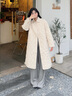 波司登（BOSIDENG）2025新款輕薄90鵝絨服女長(zhǎng)款小香風(fēng)菱格襯衫領(lǐng)保暖外套B250134188 柔光淺米|8F29 M 165/88A 體重約110-120斤 曬單實(shí)拍圖