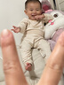 微獅牧尼寶寶保暖內(nèi)衣套裝秋衣秋褲純棉嬰幼兒高腰護(hù)肚服兒童分體打底春秋 曬單實(shí)拍圖