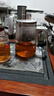 京也耐熱玻璃磁吸飄逸杯泡茶壺無(wú)桿高檔辦公茶具一鍵過(guò)濾茶水分離杯子 F680亮銀-800ML 曬單實(shí)拍圖