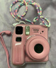 富士instax miniSE 一次成像拍立得相機 旅行 智能 拍照 禮物 粉色 套餐1：官配內(nèi)容+白邊20張+束口袋 曬單實拍圖