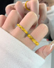 中國(guó)黃金（CHINA GOLD）滿(mǎn)天星黃金戒指女款足金活口素圈指環(huán)情人節(jié)生日禮物送女友老婆 車(chē)花滿(mǎn)天星戒指 約1.64g 曬單實(shí)拍圖