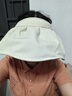 蕉下（beneunder）遮陽(yáng)帽子防曬帽女防紫外線太陽(yáng)帽貝殼空頂帽便攜TS550白 曬單實(shí)拍圖