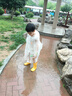 SHUKIKU兒童雨衣幼兒園小學(xué)生防霉親膚雨衣戶外雨披透明款綠色小鱷魚S碼 曬單實拍圖