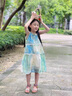 G.DUCKKIDS童裝女童連衣裙2025新款兒童裙子夏裝無(wú)袖A字裙波西米亞風(fēng)度假裙 藍綠色 120 建議110-120cm6-7歲cm 曬單實(shí)拍圖
