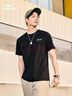 鴻星爾克T恤男2026春夏新款休閑舒適棉質(zhì)短袖運動(dòng)上衣男生文化衫針織衫 2097-正黑 XL 曬單實(shí)拍圖