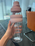 特美刻（TOMIC）運動(dòng)水杯大容量塑料杯男士女士耐高溫Tritan吸管杯生日新年禮物 粉820ml 曬單實(shí)拍圖