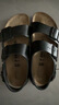 BIRKENSTOCK勃肯德國進口男女款牛皮革舒適軟木Milano系踝涼鞋 女款黑色0034193 37 曬單實拍圖