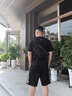 橙央斜挎包男士胸包大容量潮流機車(chē)包運動(dòng)斜跨單肩包休閑小背包女腰包 斜挎包黑色標準款【插扣鎖】 曬單實(shí)拍圖