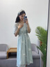 欣妃羽時(shí)尚連衣裙夏2新款高級(jí)感小個(gè)子氣質(zhì)減齡寬松顯瘦短袖碎花裙子 XL 曬單實(shí)拍圖