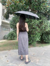 JCZS德國品牌反向防曬傘防紫外線晴雨兩用遮陽雙層黑膠長柄自動高顏值 藏青色【全自動合金骨架晴雨 8骨 曬單實拍圖