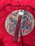 迪士尼（Disney）嬰兒衣服夏季新中式連體衣薄款無袖外出服爬爬服寶寶滿月百天唐裝 酒紅色【衣服褲子帽子三件套夏季 66cm 曬單實(shí)拍圖