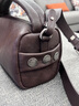 KONIKONI男士單肩包真皮男包斜挎小包波士頓枕頭包高級感圓筒包2026新款 咖啡色 曬單實(shí)拍圖