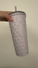 星巴克（Starbucks）浪漫紫色款不銹鋼吸管杯591ml咖啡杯喝水杯杯子生日禮物 曬單實(shí)拍圖
