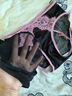 PINK AMY【3條】睫毛蕾絲內褲女性感鏤空綁帶高級女士?jì)妊澮志讬n三角褲 甜欲玫+純欲粉+誘惑黑 L 【80-120斤】 曬單實(shí)拍圖