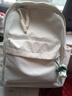 G.duck小黃鴨日系ins風(fēng)校園休閑純色書(shū)包女簡(jiǎn)約百搭輕便背包高中大學(xué)生 米白 加長(cháng)腿球球 曬單實(shí)拍圖