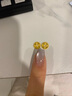 行金銀中足金999五帝幣手鏈轉(zhuǎn)運珠金錢幣DIY編繩手串手繩 生日禮物 康熙通寶（克重多退少補） 約0.5g 曬單實拍圖