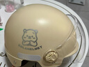 3C認(rèn)證電動(dòng)車(chē)新國(guó)標(biāo)男女通用夏季頭盔電瓶車(chē)摩托車(chē)四季通用防曬安全帽 A類(lèi)新國(guó)標(biāo)3C【高清短鏡】萌萌熊卡其色 曬單實(shí)拍圖