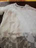 紛資言女童雪紡襯衫夏季兒童新款韓版半袖寬松洋氣中大童短袖T恤 白色雪紡上衣 110 建議身高90cm-cm 曬單實(shí)拍圖