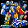 展高炫藍閃電炫卡斗士3變形機器人機甲玩具金剛男孩兒童卡牌武器變身 【超炫電光王】?jì)煞N形態(tài)+卡牌 曬單實(shí)拍圖