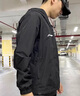李寧運(yùn)動(dòng)套裝男夏秋季休閑跑步防風(fēng)服訓(xùn)練風(fēng)衣連帽沖鋒外套速干兩件套 黑色風(fēng)衣外套+速干直筒長(zhǎng)褲 3XL /190 (190斤-205斤) 曬單實(shí)拍圖