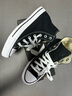 匡威（Converse）官方All Star經(jīng)典帆布男女高幫休閑運動(dòng)鞋黑色101010 101010/黑色 36.5 曬單實(shí)拍圖