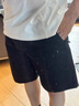 利郎2025男士短褲夏季新款純.棉薄款休閑褲中青年時(shí)尚印花沙灘褲 深藍(lán)28048 L 曬單實(shí)拍圖