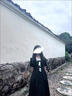 凱安尼（KAIANNI）日系學(xué)院風(fēng)娃娃領(lǐng)連衣女學(xué)生韓版寬松中長(cháng)款蝴蝶結短袖A字裙子 黑色 M 曬單實(shí)拍圖