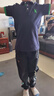伴1號(hào)（BANYIHAO）男童t恤棉翻領(lǐng)POLO衫夏天休閑兒童上衣短袖中大童衣服男孩衣服 深藍(lán)色 130 曬單實(shí)拍圖