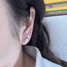 中國黃金（CHINA GOLD）S925銀四爪耳釘女款日常百搭養耳洞耳飾節日生日禮物送女友愛(ài)人 四爪耳釘-6mm 曬單實(shí)拍圖