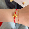 中國(guó)黃金轉(zhuǎn)運(yùn)珠黃金手鏈女18k金時(shí)尚首飾七夕情人節(jié)禮物送女友老婆生日 滿(mǎn)天星18K金手鏈【玫瑰禮盒】 曬單實(shí)拍圖