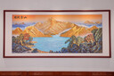 曼遇青絲日照金山客廳裝飾畫(huà)沙發(fā)背景墻掛畫(huà)背有靠山墻壁畫(huà)新款浮雕描金畫(huà) WE101日照金山  浮雕描金款 寬185cm*高85cm 曬單實(shí)拍圖