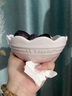 酷彩（Le Creuset）法國創(chuàng)意花邊碗盤碟馬卡龍色系送禮物櫻花形碟盤 14厘米花邊碗貝殼粉 曬單實拍圖