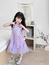 G.duck小黃鴨美人魚(yú)公主裙女童連衣裙夏季兒童裙子女孩夏裝掛脖裙網(wǎng)紗裙 紫色 100 建議2~3歲【 90-100cm】cm 曬單實(shí)拍圖