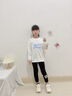 真維斯童裝女童秋季套裝2026新款中大童秋裝兩件套兒童超好看衛衣牛仔褲 【圓領(lǐng)衛衣】白色/藍字藍粉花 140 曬單實(shí)拍圖