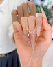 AHK銀項鏈女士玉髓平安扣吊墜首飾媽媽紀(jì)念日生日禮物送女朋友老婆 【經(jīng)典百搭】穗穗有你平安扣項鏈 曬單實拍圖