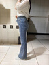 ONLY2025夏季新款通勤百搭修身高腰喇叭褲長(cháng)褲牛仔褲女|125232036 J34 390洗水牛仔藍 S S褲長(cháng)減短 曬單實(shí)拍圖