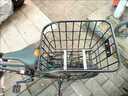 潮思匯山地自行車(chē)車(chē)筐后車(chē)筐后座架置物筐車(chē)籃子單車(chē)框后貨架車(chē)簍后置筐 黑色-大容量-可放書(shū)包-綁帶-反光 加大加粗承重后車(chē)筐 曬單實(shí)拍圖