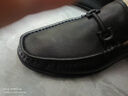 奧康豆豆鞋男士休閑皮鞋牛皮 軟底軟皮白色英倫潮流駕車(chē)懶人鞋 黑色 43 曬單實(shí)拍圖