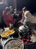 鳳朝皇戶外烤火爐家用庭院圍爐煮茶燒烤桌柴火取暖爐別墅篝火取暖炭火盆 雙層烤火爐+防雨罩 曬單實(shí)拍圖