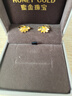 HONEYGOLD 蜜金珠寶 黃金耳釘足金古法手工金琺瑯荷蓮耳飾HGJ1653工費240元/件 6.47g 曬單實拍圖