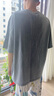 太平鳥男裝【晚心聯(lián)名】水洗做舊體恤夏新款潮牌寬松刺繡短袖T恤 灰色 第一批 L 曬單實拍圖