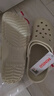 名創(chuàng)優(yōu)品（MINISO）洞洞鞋男女夏季外穿沙灘涼鞋防滑厚底踩屎感包頭涼拖鞋骨白40-41 曬單實拍圖