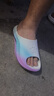 卡爾美（KELME）拖鞋男夏季外穿戶(hù)外健身運動(dòng)拖鞋大爪子3.0沙灘厚底情侶時(shí)尚涼拖 白彩色 35 曬單實(shí)拍圖