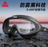 匹克成人游泳鏡男女高清防霧防水大框一體專業(yè)潛水游泳眼鏡透明黑色 曬單實(shí)拍圖