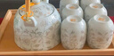 古笙記（GUSHENGJI）配竹托景德鎮(zhèn)陶瓷茶具套裝家用整套提梁壺中式泡茶壺茶杯子帶過濾 白金蘭藤(主圖款)  7件 7件 曬單實(shí)拍圖