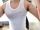 七匹狼男士背心男100%純棉夏季薄款白色打底衫運(yùn)動(dòng)汗衫無(wú)袖跨欄內(nèi)搭背心 100%純棉-白色+灰色（2件） XL -175(推薦130-150斤) 曬單實(shí)拍圖