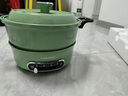 摩飛電器（Morphyrichards）多功能鍋電火鍋 家用烤涮一體電煮鍋電炒鍋電燒烤料理鍋 3L電熱火鍋鍋 MR9087 薄荷綠 曬單實拍圖